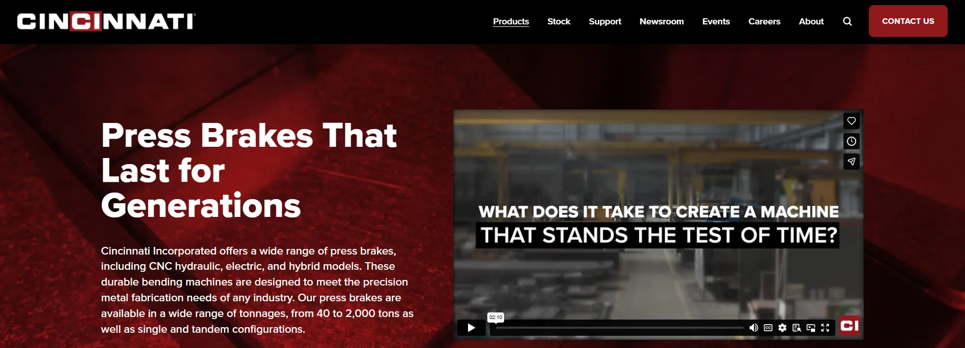 Cincinnati American Press Brake Manufacturer