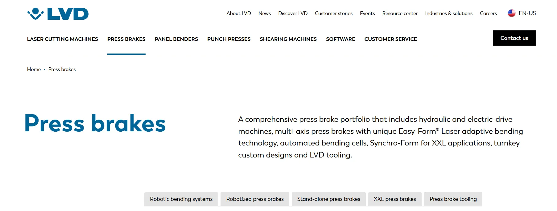 LVD Belgian Press Brake Company