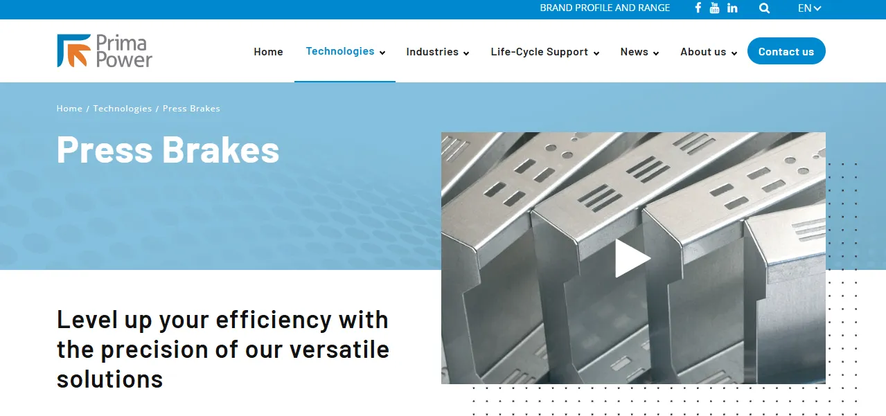 Prima Power Italian Press Brake Manufacturer